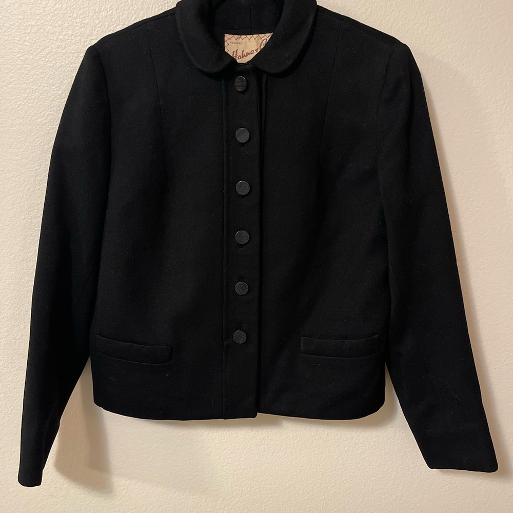 Vintage Black Wool Coat